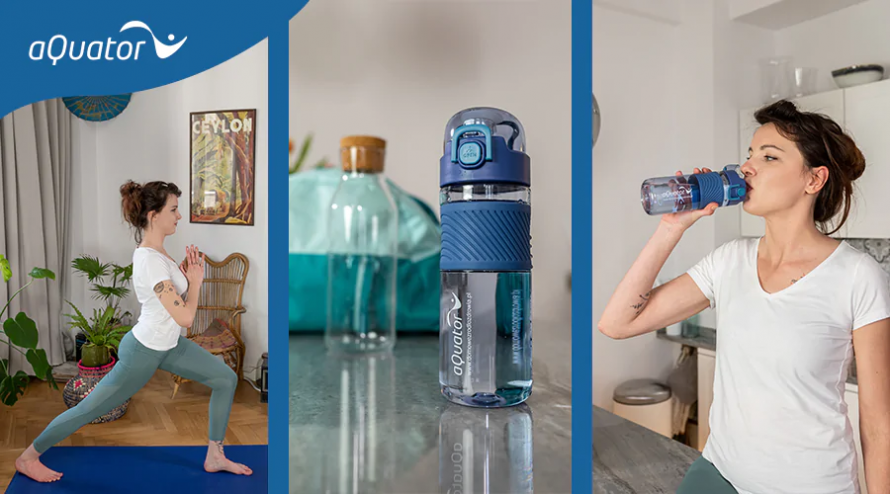 Fľaša na ionizovanu vodu BPA FREE aQuator Modrá