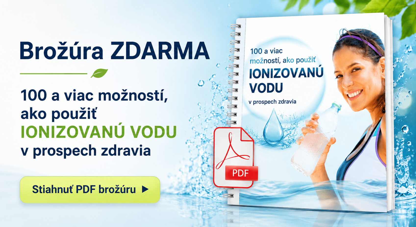 Prínosy ionizovanej vody • Brožúra ZDARMA