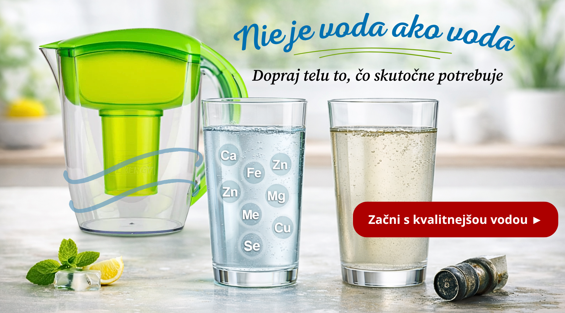 Alkalická filtrovaná voda