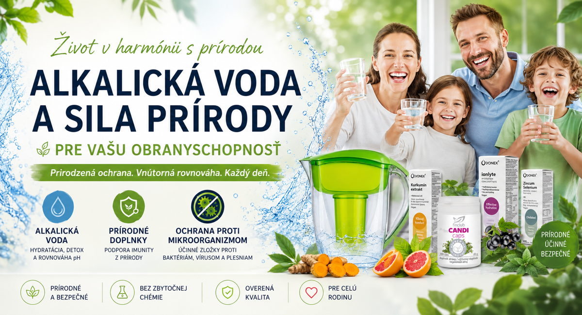 Alkalická voda pre celú rodinu