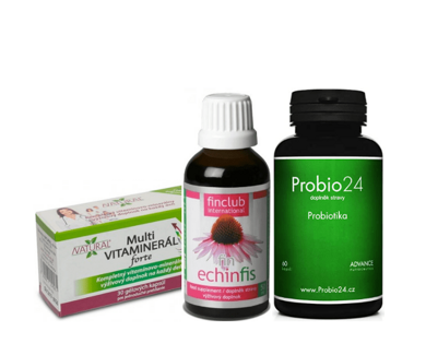Podpora imunity Echinacea purpurová Probiotiká Multivitamíny