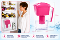 Alkalická filtračná kanvica Alcalic+ 2,5l • Ružová