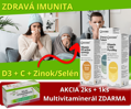 IMUNITA kvapky set • Vit C + Zn/Se + D3/K2-MK7/B5