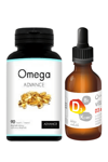 Omega-3 90kps + Vitamín D3 + K2-MK7 + B5 25ml • Podpora imunity
