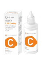 Vitamín C 500 PureWay kvapky 100ml • Podpora: Imunita • Nervová/Psychická činnosť