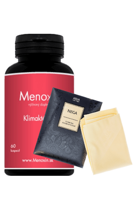 Menoxin • Rastlinné extrakty pre ženy v období klimaktéria + EKO Utierka na starostlivosť o pokožku