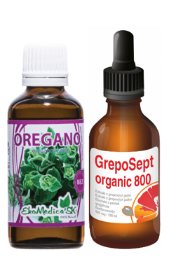 SILNÁ DVOJKA BAKTÉRIE a VÍRUSY ► Oreganový olej 1ks + Grapefruit extrakt 2ks