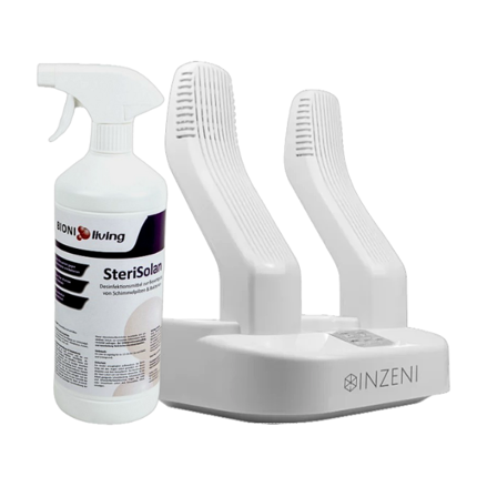 STOP pleseň + zápach chodidlá • Dezinfekcia • Sterilizácia + Sušenie obuvi