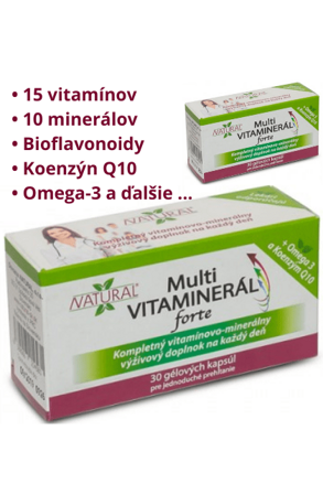 Multi VITAMINERÁL Forte • Rovnováha fyzické a duševné zdravie 1bal/30kps