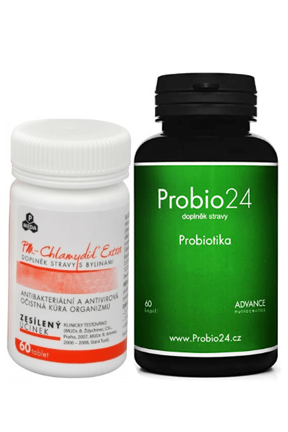Chlanydil extra 60tbl • Probiotiká 60kps • Multivitamíny 30kps
