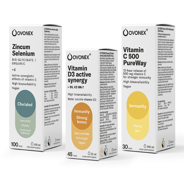 IMUNITA kvapky set • Vit C + Zn/Se + D3/K2-MK7/B5