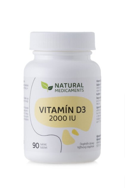 Vitamín D3 2000 IU • Starostlivosť o kosti, svaly a zuby 90tbl