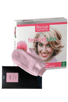 Femiveltabs • Rastlinné extrakty pre ženy v období klimaktéria + EKO Utierka na starostlivosť o pokožku